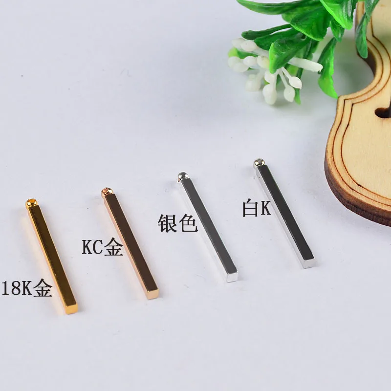 25*2mm 50pcs Copper Material Silver/gold plated Long sticks charms for bracelets and necklaces | Украшения и аксессуары