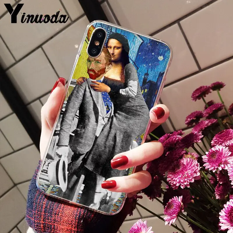 Van Gogh Mona Lisa Funny Art Girl with a pear earing