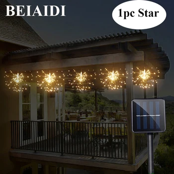 BEIAIDI Solar Powered Hanging Starburst String Light 200 Leds DIY Copper Fairy Garland Christmas Wedding Party Twinkle Lights
BEIAIDI Solar Powered Hanging Starburst String Light 200 Leds DIY Copper Fairy Garland Christmas Wedding Party Twinkle Lights