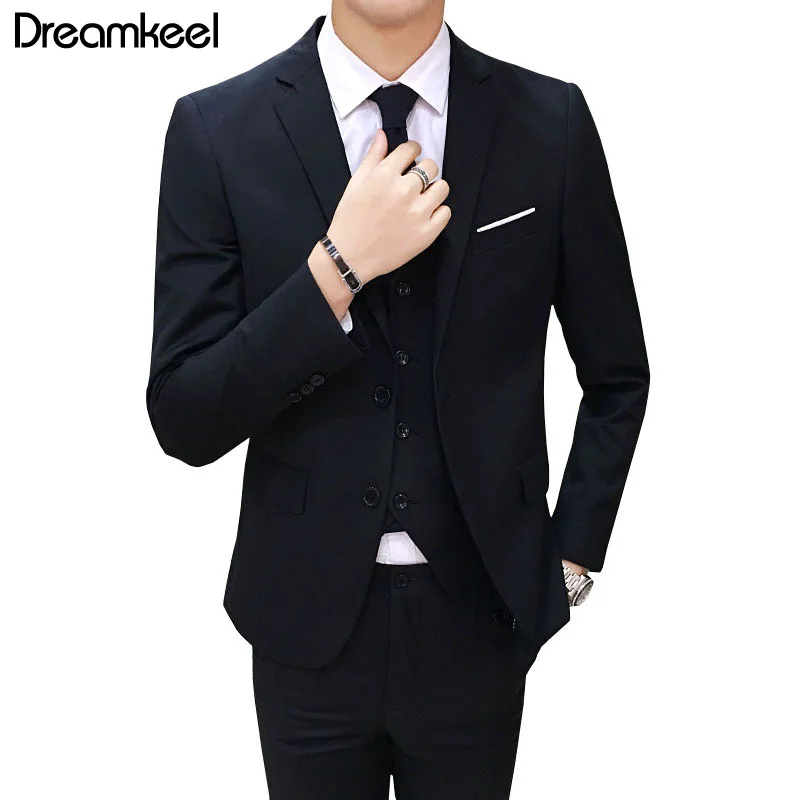2019 New Designs Coat Pant Suit Solid Color Wedding Tuxedos For Men Slim Fit Mens Suits Korean Fashion (Jackets+Pants+Vast) Y
2019 New Designs Coat Pant Suit Solid Color Wedding Tuxedos For Men Slim Fit Mens Suits Korean Fashion (Jackets+Pants+Vast) Y