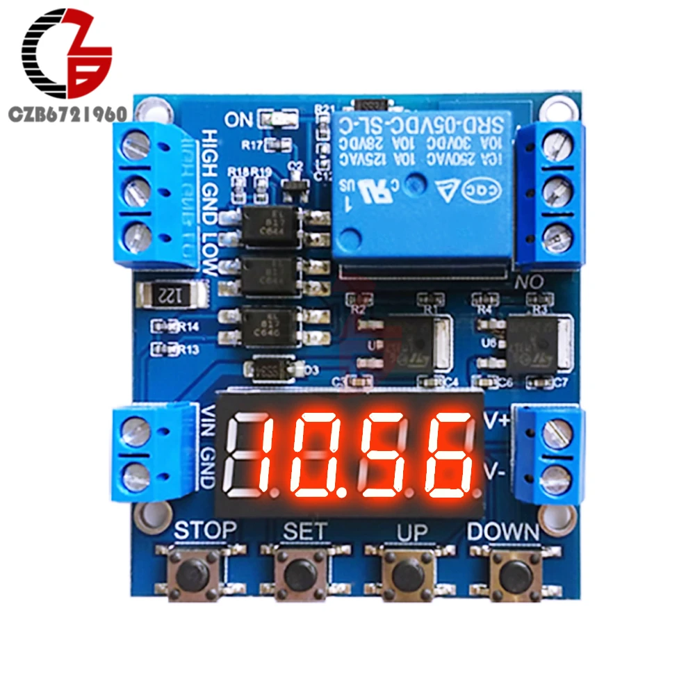 DC 12V High Low Trigger Time Delay Relay Module Timing Relay Voltage Detection Circuit 1 Channel Timer Control Switch 6-30V
DC 12V High Low Trigger Time Delay Relay Module Timing Relay Voltage Detection Circuit 1 Channel Timer Control Switch 6-30V