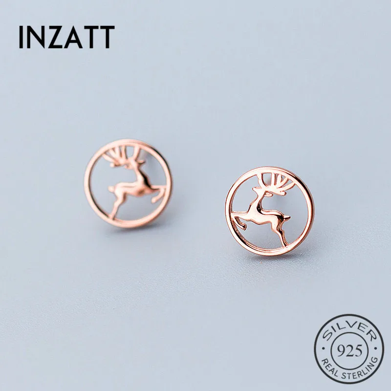 INZATT Lovely Hollow Deer Stud Earrings Rose gold color For Women Birthday Party 925 Sterling Silver Fashion Jewelry 2018 Gift
INZATT Lovely Hollow Deer Stud Earrings Rose gold color For Women Birthday Party 925 Sterling Silver Fashion Jewelry 2018 Gift