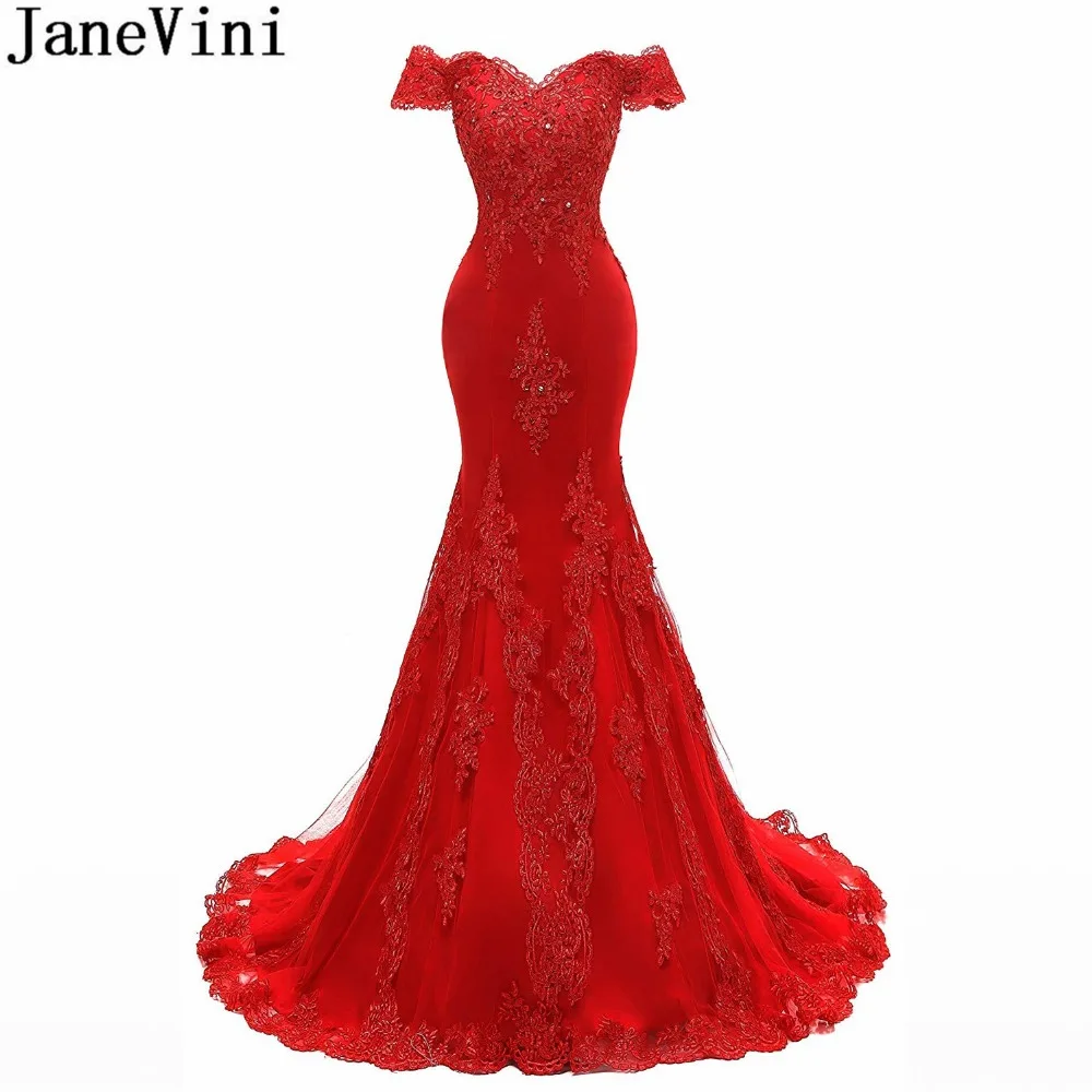 JaneVini Arabic Mermaid Sequined Bridesmaids Dresses For Women Long Red Lace Beaded Wedding Party Dress Court Train Formal Gowns
JaneVini Arabic Mermaid Sequined Bridesmaids Dresses For Women Long Red Lace Beaded Wedding Party Dress Court Train Formal Gowns