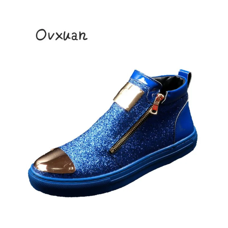 OVXUAN 2019 Men Fashion Street Hip Hop Sneakers Metal Top High Top Zip Male Flats Skateboarding Shoes Night Club Shoes for men
OVXUAN 2019 Men Fashion Street Hip Hop Sneakers Metal Top High Top Zip Male Flats Skateboarding Shoes Night Club Shoes for men
