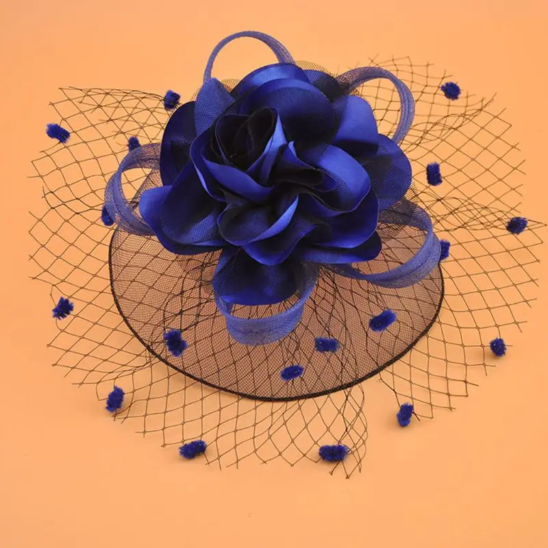 Girl Mesh Veil Hat Wedding headwear Elegant Ribbon Big Flower Solid Color Fascinator Small Plush Wave Point Bridal Hair pins gai
Girl Mesh Veil Hat Wedding headwear Elegant Ribbon Big Flower Solid Color Fascinator Small Plush Wave Point Bridal Hair pins gai