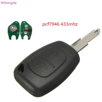 Wilongda Auto Key 2 Button pcf 7946 434mhz Before 2000 Year With 7946 Chip for For Renault Clio 3 kango key
Wilongda Auto Key 2 Button pcf 7946 434mhz Before 2000 Year With 7946 Chip for For Renault Clio 3 kango key