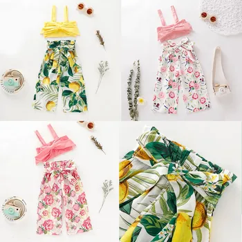 New Children Baby Girls Sleeveless Solid Bow Vest Tops+Floral Print Pants Toddler Outfits Kids kit Clothes Suit Top dropshipping
New Children Baby Girls Sleeveless Solid Bow Vest Tops+Floral Print Pants Toddler Outfits Kids kit Clothes Suit Top dropshipping
