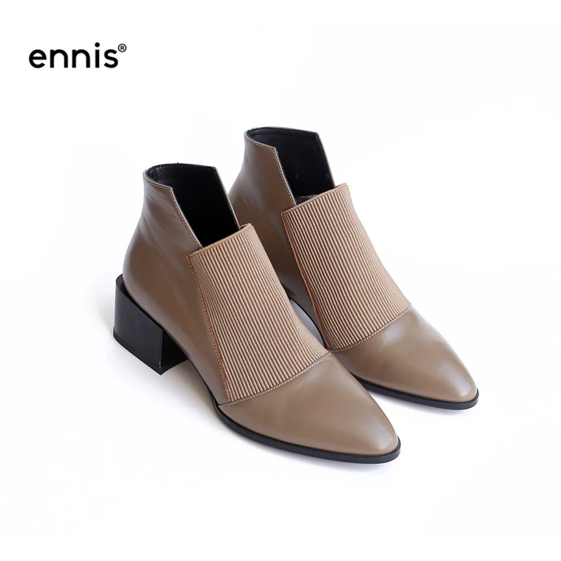NEW Pointed Toe Women Boots Genuine Leather Ankle Boots Chunky Heel Autumn Black Kahki Fashion Female Shoes Ladies Boots A8124
NEW Pointed Toe Women Boots Genuine Leather Ankle Boots Chunky Heel Autumn Black Kahki Fashion Female Shoes Ladies Boots A8124