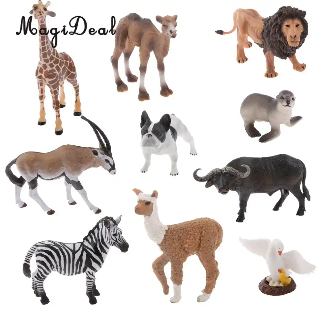 wildlife zoo animal model action figure for kids toy gift 10