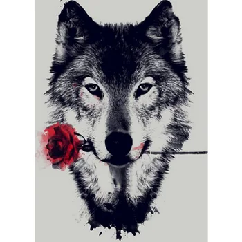 Needlework, Diamante Diy pintura broca de diamante completa cross stitch, Imagem 5d cristal pedrinhas mosaic lobo e rose W-290 
Needlework, Diamante Diy pintura broca de diamante completa cross stitch, Imagem 5d cristal pedrinhas mosaic lobo e rose W-290