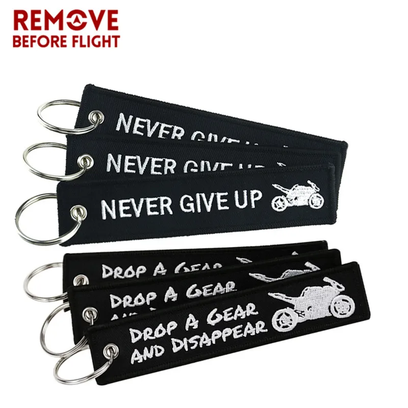 Remove Before Flight Fashion Keychain Key ring Chaveiro Black Embroidery Chian Keychain Safety Label for Car Keychain Wholesale
Remove Before Flight Fashion Keychain Key ring Chaveiro Black Embroidery Chian Keychain Safety Label for Car Keychain Wholesale