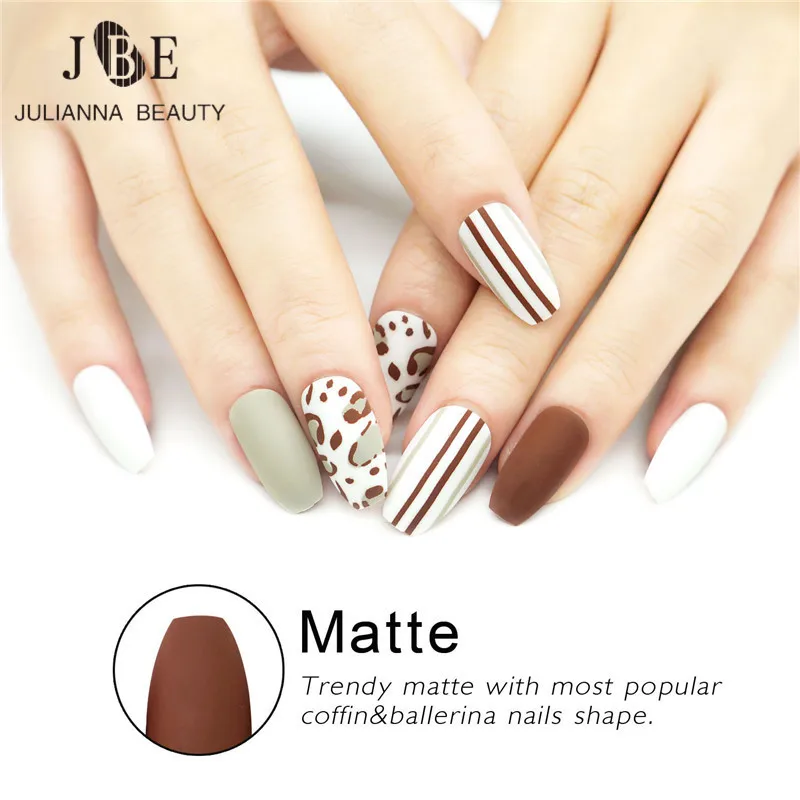 24PCS Leopard Fake Nail Tips Ballerinas Fashion Printing Press On Flase Nail Tip With Free Glue Acrylic Grey Color Matte Design
24PCS Leopard Fake Nail Tips Ballerinas Fashion Printing Press On Flase Nail Tip With Free Glue Acrylic Grey Color Matte Design