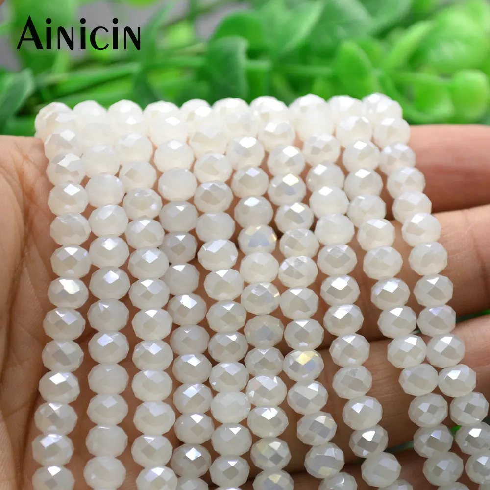 20 Strands White Ceramic Color 4x6mm Faceted Crystal Glass Beads 16'' Fashion Jewelry Making Beads
20 Strands White Ceramic Color 4x6mm Faceted Crystal Glass Beads 16'' Fashion Jewelry Making Beads