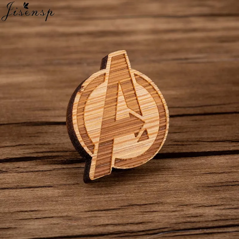 Jisensp 2019 New Fashion The Avengers Wooden Brooch Simple Symbol of The Avengers Pins and Brooches for Marvel Fans Best Gift
Jisensp 2019 New Fashion The Avengers Wooden Brooch Simple Symbol of The Avengers Pins and Brooches for Marvel Fans Best Gift