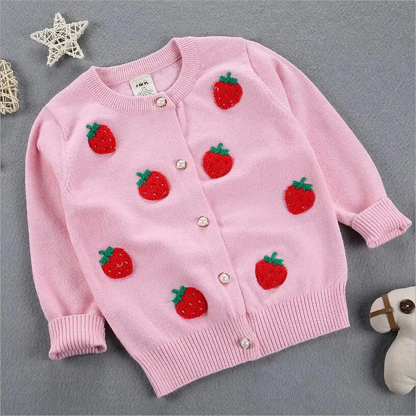 2019 Autumn Winter New Girls Sweaters embroidery Strawberry Kid warm Cotton Coat Children Clothing Baby Knitted cardigan Sweater
2019 Autumn Winter New Girls Sweaters embroidery Strawberry Kid warm Cotton Coat Children Clothing Baby Knitted cardigan Sweater