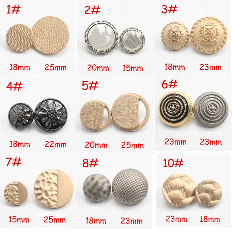 10pcs 15-25mm Gold&Silver&black Vintage Antique Metal Blazer Button Set Mix For Blazer, Suits, Sport Coat, Uniform p40
10pcs 15-25mm Gold&Silver&black Vintage Antique Metal Blazer Button Set Mix For Blazer, Suits, Sport Coat, Uniform p40