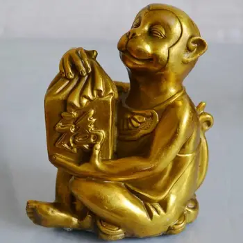 Handmade Chinese Zodiac Blessing Monkey Statue Brass Finish Collectible Figurines Home Deciration Gift
Handmade Chinese Zodiac Blessing Monkey Statue Brass Finish Collectible Figurines Home Deciration Gift