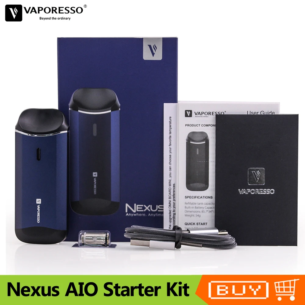 Original All in one Vaporizer Vaporesso Nexus AIO Starter Kit With 650mAh Battery 2ml Atomizer Vape Pen Vaporizer E Cigarette
Original All in one Vaporizer Vaporesso Nexus AIO Starter Kit With 650mAh Battery 2ml Atomizer Vape Pen Vaporizer E Cigarette