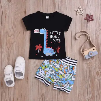 Baby Boys Cartoon Dinosaur Printed Short Sleeve T-shirt + Pants Outfit Kids Little Handsome Printed Clothes Sets
Baby Boys Cartoon Dinosaur Printed Short Sleeve T-shirt + Pants Outfit Kids Little Handsome Printed Clothes Sets