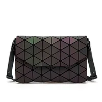 2018 Fashion Geometric Casual Clutch Messenger Bags Luminous Designer Women Evening Bag Shoulder Bags Girls Flap Handbag image