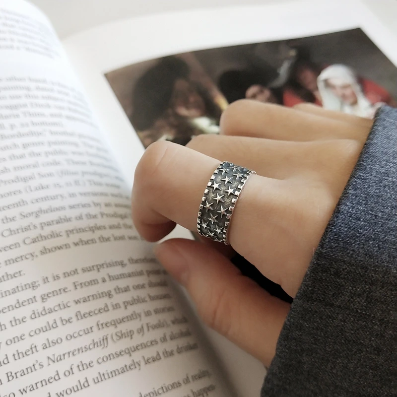 LouLeur 925 sterling silver vintage square grain star open rings silver creative elegant female rings 925 silver fine jewelry
LouLeur 925 sterling silver vintage square grain star open rings silver creative elegant female rings 925 silver fine jewelry