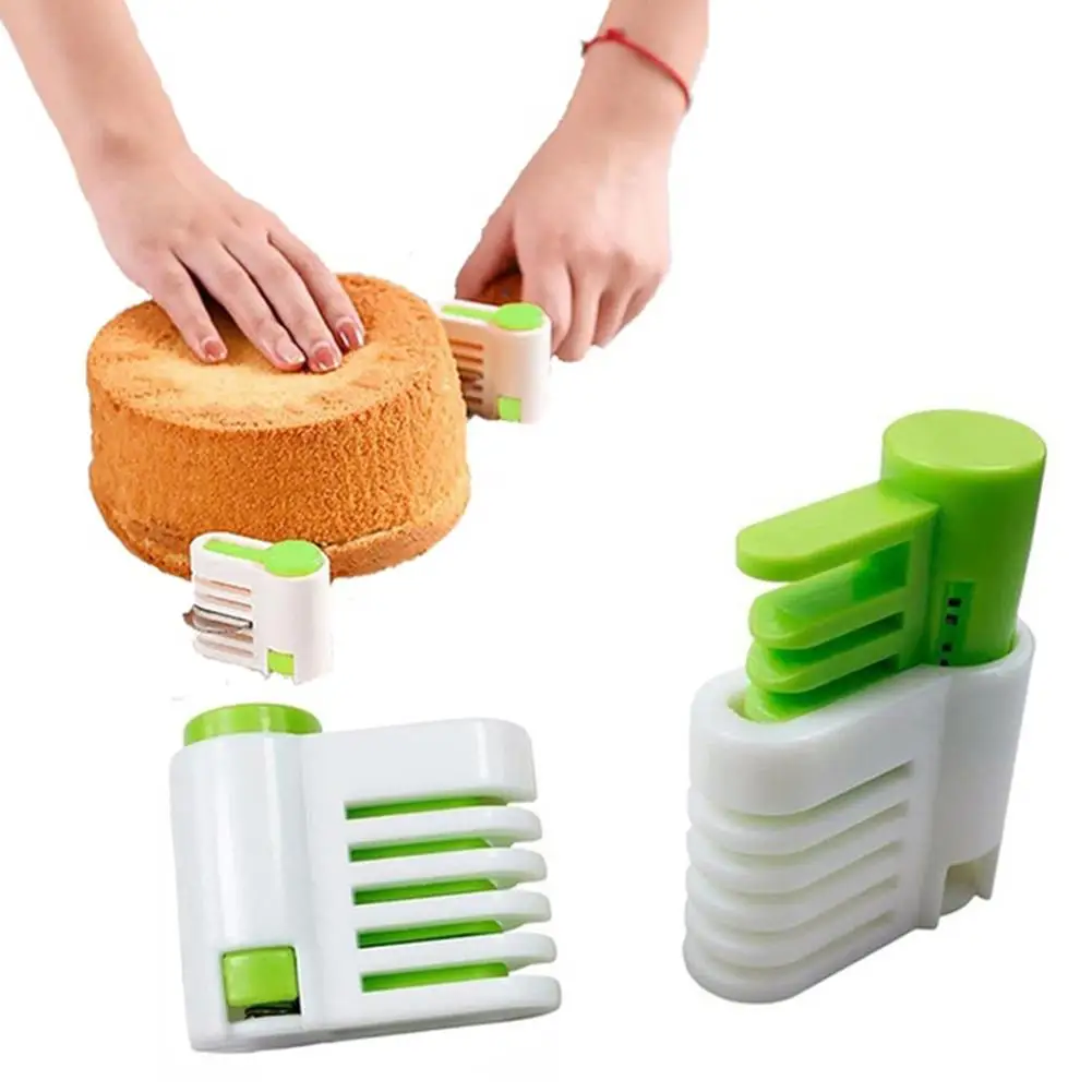 New 2pcs DIY Cake Slicers 5 Layers Cake Pie Slicer Sheet Guide Cutter Server Bread Cutting Fixator Tools Kitchen Bakeware Tools
New 2pcs DIY Cake Slicers 5 Layers Cake Pie Slicer Sheet Guide Cutter Server Bread Cutting Fixator Tools Kitchen Bakeware Tools