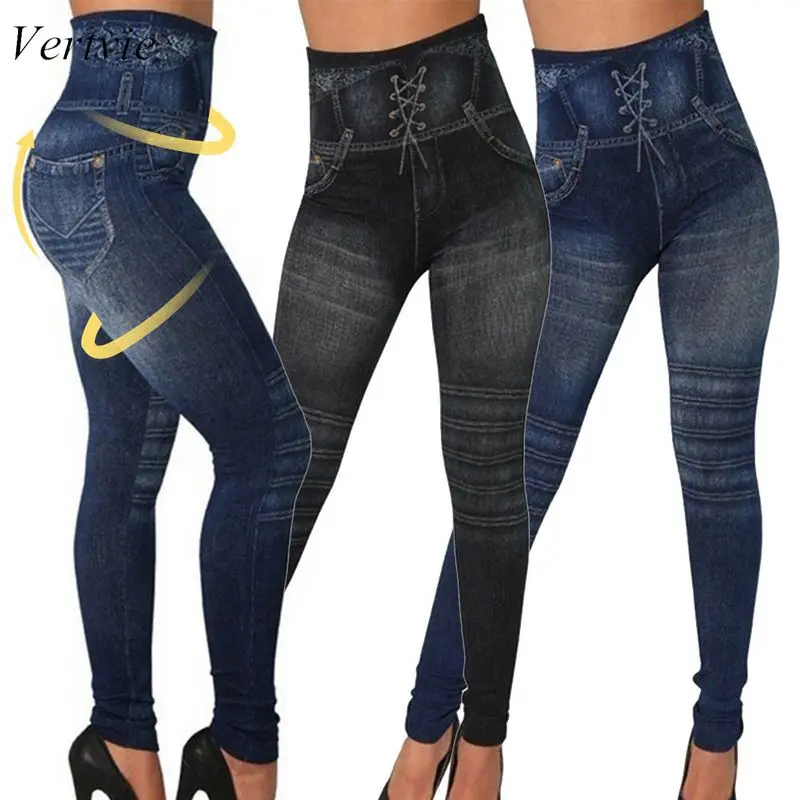 Vertvie 2019 Women Stretchy Slim Print Jeggings Denim Leggings Tights Pencil Pants High Waist Poket Bandage Stretch Plus Size
Vertvie 2019 Women Stretchy Slim Print Jeggings Denim Leggings Tights Pencil Pants High Waist Poket Bandage Stretch Plus Size