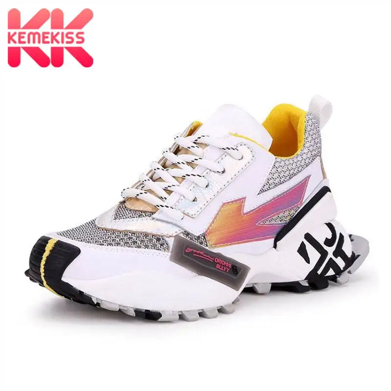 KemeKiss Bling Fashion Sneakers Women Real Leather Mesh Breathable Platform Casual Shoes Comfort Mujer Footwear Size 35-40
KemeKiss Bling Fashion Sneakers Women Real Leather Mesh Breathable Platform Casual Shoes Comfort Mujer Footwear Size 35-40
