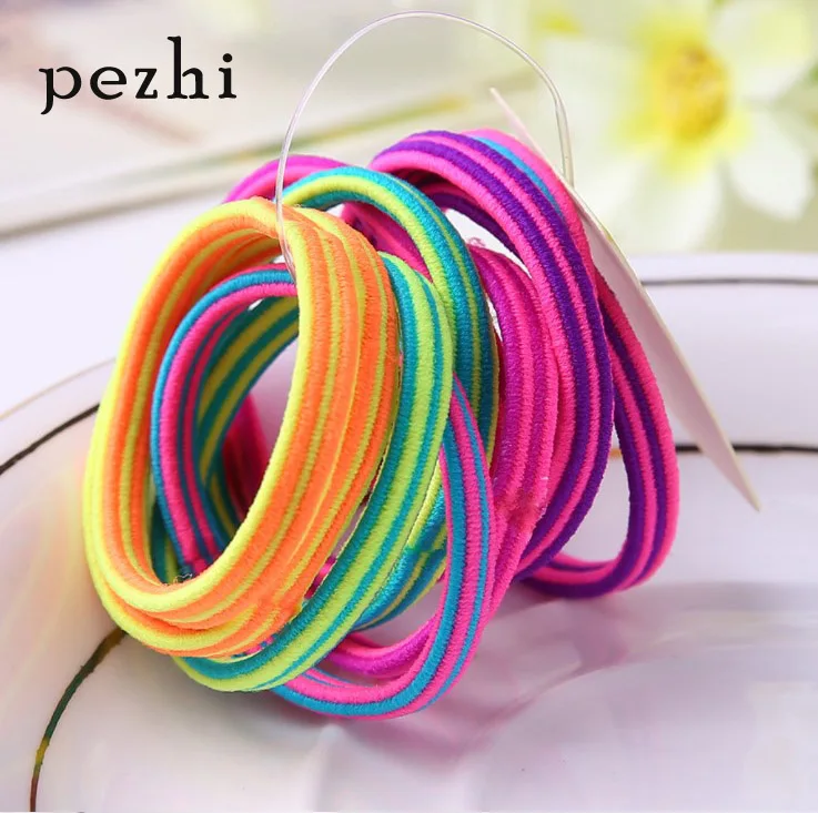 

19 models high-elastic children's hair rings leather bands baby's Multicolored headrope jewelry Hair Ring Accessories