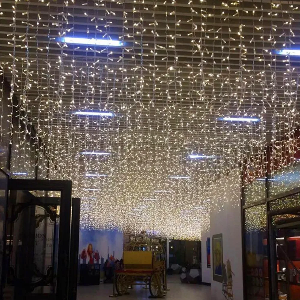 3.5M 96 LEDs Droop Curtain Icicle String Light with Tail Plug Fairy Lights for Indoor Droop Christmas Party Decoration US Plug
3.5M 96 LEDs Droop Curtain Icicle String Light with Tail Plug Fairy Lights for Indoor Droop Christmas Party Decoration US Plug