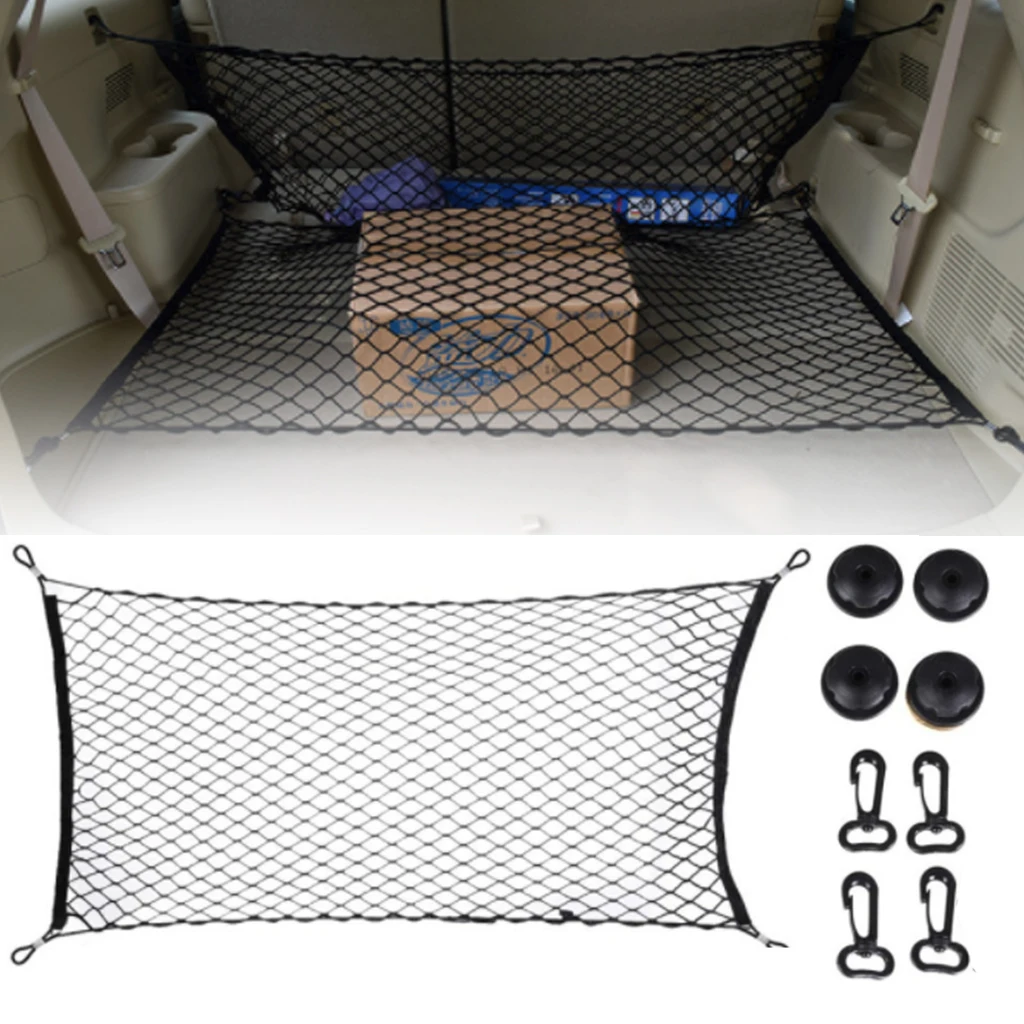 Elastic Strong Nylon Car Trunk Nets 120 x 70 cm Cargo Luggage Storage Organizer Net Mesh With Hooks For Car Van Pickup SUV MPV
Elastic Strong Nylon Car Trunk Nets 120 x 70 cm Cargo Luggage Storage Organizer Net Mesh With Hooks For Car Van Pickup SUV MPV