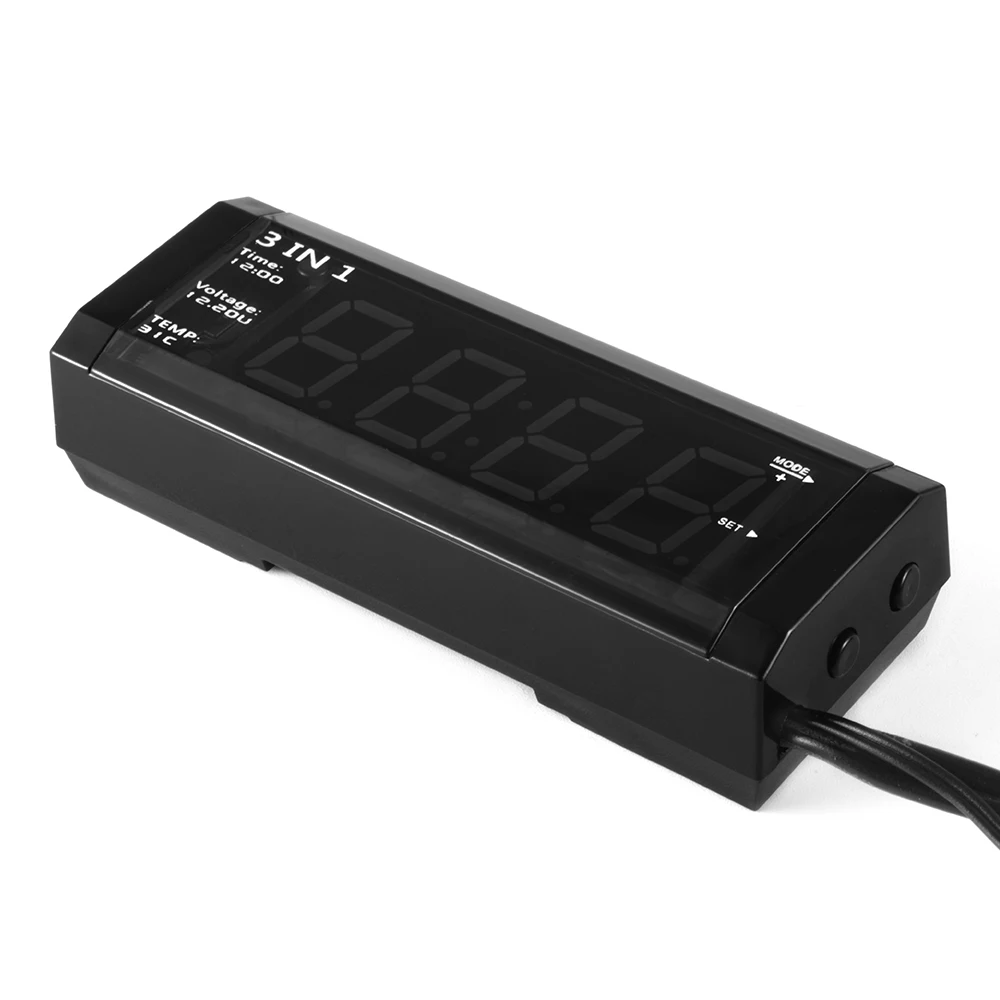 Digital Auto Thermometer Car Voltmeter Voltage Meter Tester Monitor LCD Display Clock 12V / 24V Car 3 in 1
Digital Auto Thermometer Car Voltmeter Voltage Meter Tester Monitor LCD Display Clock 12V / 24V Car 3 in 1