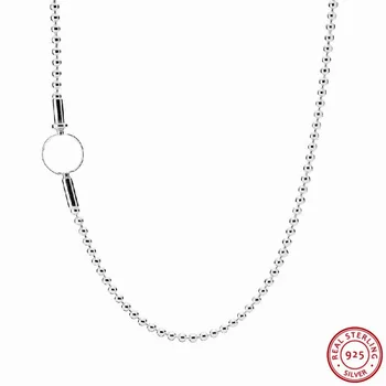 ESSENCE COLLECTION 925 Sterling Silver Beaded Link Chain Long Necklaces for Women Jewelry with Round Iconic LOGO Clasp FLB009
ESSENCE COLLECTION 925 Sterling Silver Beaded Link Chain Long Necklaces for Women Jewelry with Round Iconic LOGO Clasp FLB009