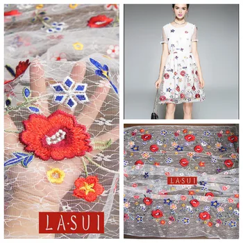 LASUI 2017 multicolor Spring flowers white base yarn soft yarn embroidery lace fabric positioning flower Fashion Fabric x0262
LASUI 2017 multicolor Spring flowers white base yarn soft yarn embroidery lace fabric positioning flower Fashion Fabric x0262