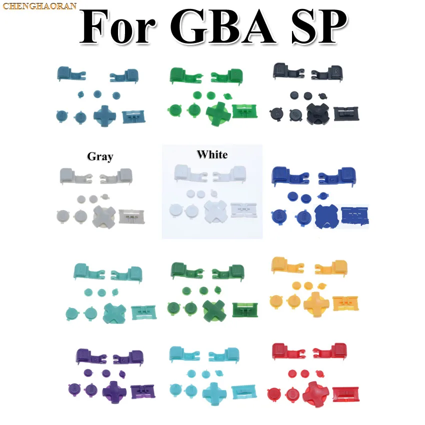 ChengHaoRan 12Colors 1set Colorful Replacement keys Set Replacement ForGameBoy Advance SP GBA SP Buttons SET Full R L A B D-Pad
ChengHaoRan 12Colors 1set Colorful Replacement keys Set Replacement ForGameBoy Advance SP GBA SP Buttons SET Full R L A B D-Pad