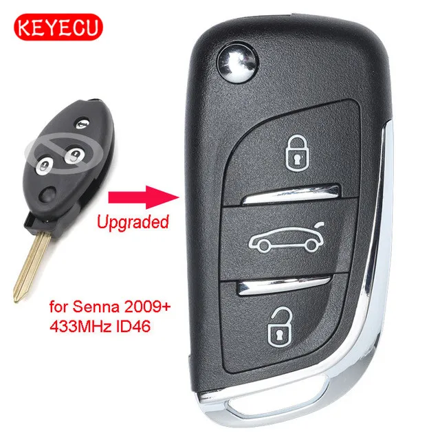 Keyecu Upgraded Flip Remote Control 3 Button Fob 434MHz ID46 Chip for Peugeot Senna 2009 SX9 Blade Car Key
Keyecu Upgraded Flip Remote Control 3 Button Fob 434MHz ID46 Chip for Peugeot Senna 2009 SX9 Blade Car Key