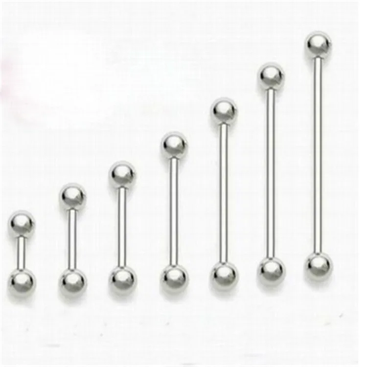 2 Pieces 14G 1.6mm Stainless Steel Long Industrial Barbell ring Tongue Nipple Bar Tragus Helix Ear Piercing Body Jewelry
2 Pieces 14G 1.6mm Stainless Steel Long Industrial Barbell ring Tongue Nipple Bar Tragus Helix Ear Piercing Body Jewelry