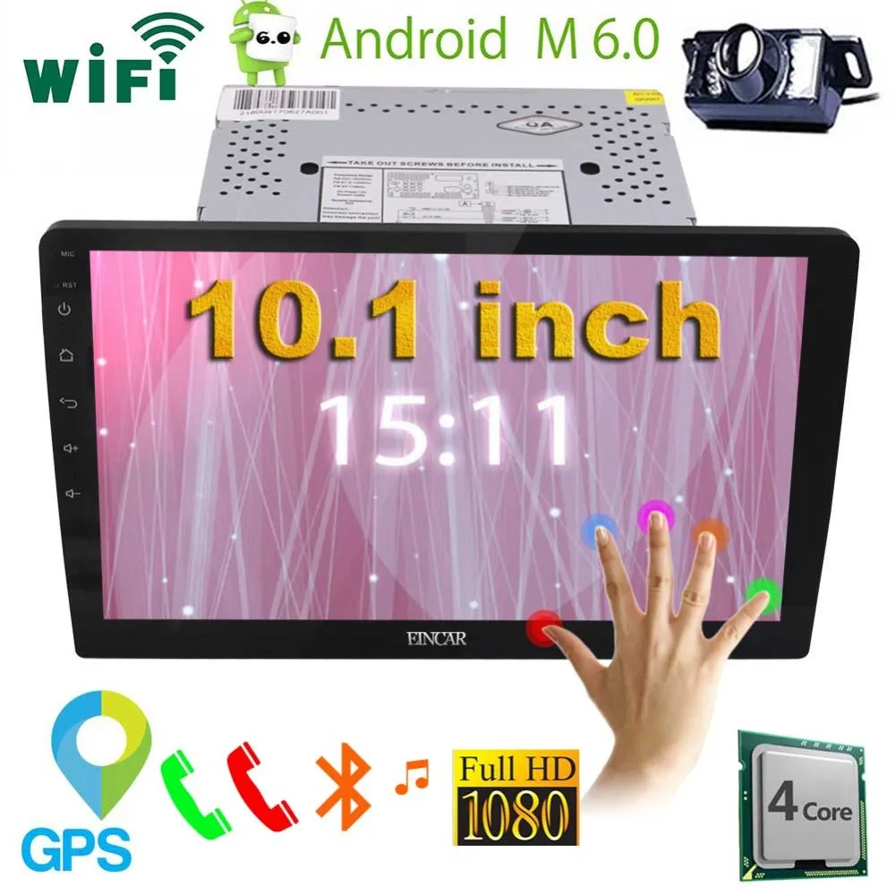 10.1'' Car Stereo Android 6.0 Quad Core 2 Din Head Unit In Dash Bluetooth Vehicle GPS Navigation Auto Radio automotive+Camera
10.1'' Car Stereo Android 6.0 Quad Core 2 Din Head Unit In Dash Bluetooth Vehicle GPS Navigation Auto Radio automotive+Camera