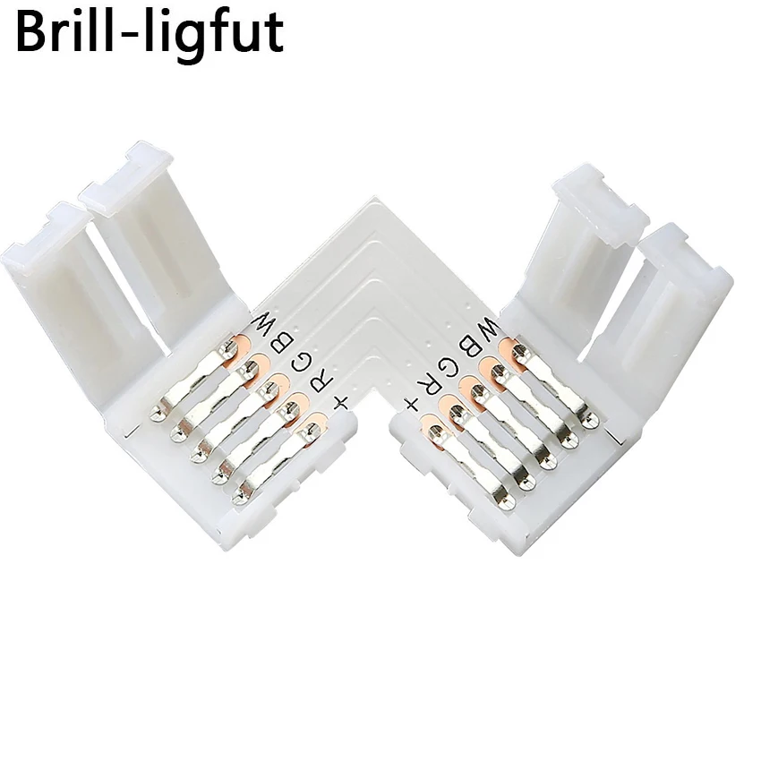 LED Strip Connectors 5pin 12mm L Shape PCB Right Angle Connector Free Welding For 5050 RGBW RGBWW Strip Light
LED Strip Connectors 5pin 12mm L Shape PCB Right Angle Connector Free Welding For 5050 RGBW RGBWW Strip Light