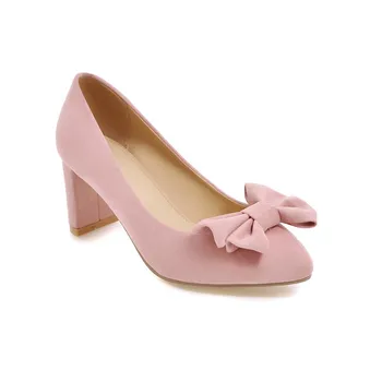 2018 in the spring and autumn fashion point thick with high with shallow mouth bowknot 33 - size 43 yards single shoes 1853
2018 in the spring and autumn fashion point thick with high with shallow mouth bowknot 33 - size 43 yards single shoes 1853