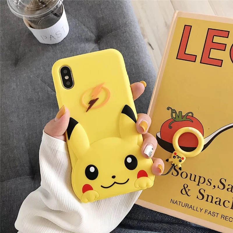 3D Cartoon Pikachu Phone Case for iPhone 7 Cases Pokemon Soft Silicone Back Cover for iPhone X XS MAX 7 8 Plus 6 6S
3D Cartoon Pikachu Phone Case for iPhone 7 Cases Pokemon Soft Silicone Back Cover for iPhone X XS MAX 7 8 Plus 6 6S
