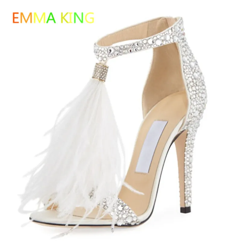 Glitter Bling High Heels Sandals Woman Shoes Fringe Crystal Fashion Summer Roman Sandals Back Zipper Stilettos Wedding Shoes
Glitter Bling High Heels Sandals Woman Shoes Fringe Crystal Fashion Summer Roman Sandals Back Zipper Stilettos Wedding Shoes