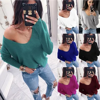 Womens Sweaters 2018 Winter Clothes Women V-Neck Long Sleeve Pullover Casual Tops Designer Sweaters Knits Women
Womens Sweaters 2018 Winter Clothes Women V-Neck Long Sleeve Pullover Casual Tops Designer Sweaters Knits Women