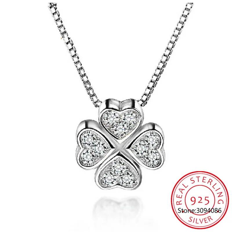925 Sterling Silver Jewelry Love Clover Necklaces & Pendants Rhinestones Fashion Choker Maxi Necklace Women Collares
925 Sterling Silver Jewelry Love Clover Necklaces & Pendants Rhinestones Fashion Choker Maxi Necklace Women Collares