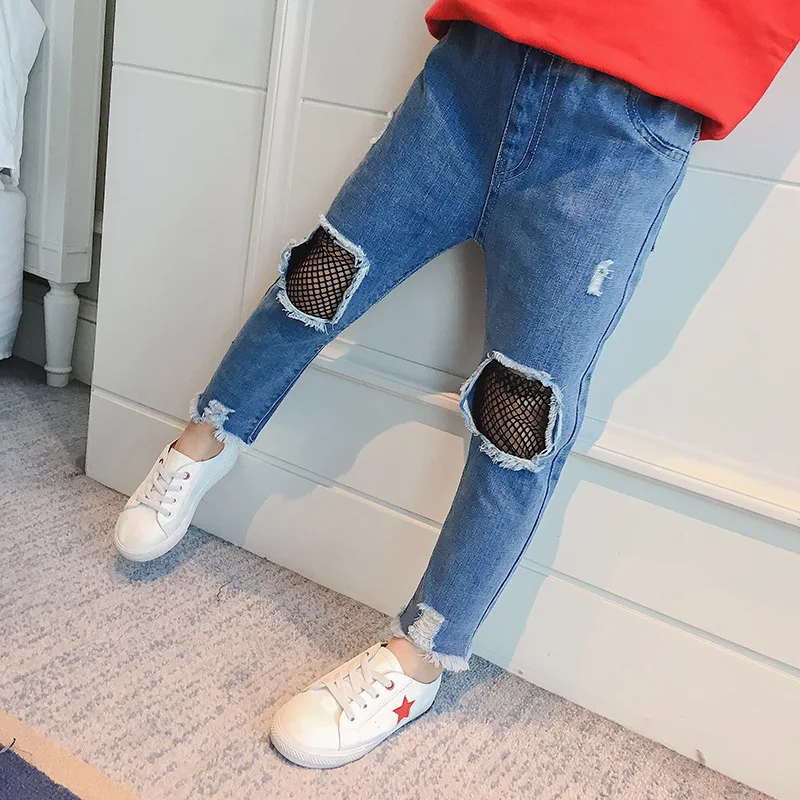 Teenage Girls Jeans Blue Hole Ripped Pencil Pants Baby Girls Trousers Jeans for Kids 2019 Spring Children Pants 10 12 Years
Teenage Girls Jeans Blue Hole Ripped Pencil Pants Baby Girls Trousers Jeans for Kids 2019 Spring Children Pants 10 12 Years