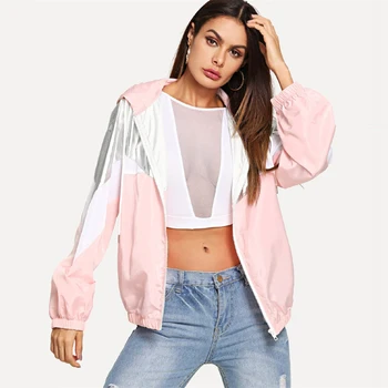Light Nice Pink Cut & Sew Zip Up Drawstring Hoodie Jacket New Fashion Woman's Clothing Ladies Outerwear Autumn Jackets Lady
Light Nice Pink Cut & Sew Zip Up Drawstring Hoodie Jacket New Fashion Woman's Clothing Ladies Outerwear Autumn Jackets Lady