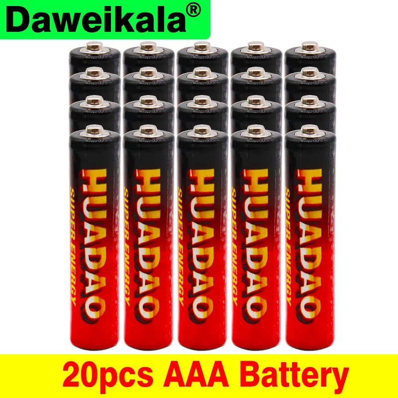 20pcs 1.5V AAA Battery Zinc Carbon LR03 SUM4 1.5V Dry Batteries Extra Heavy Duty For Camera Radio Toys Wholesale
20pcs 1.5V AAA Battery Zinc Carbon LR03 SUM4 1.5V Dry Batteries Extra Heavy Duty For Camera Radio Toys Wholesale