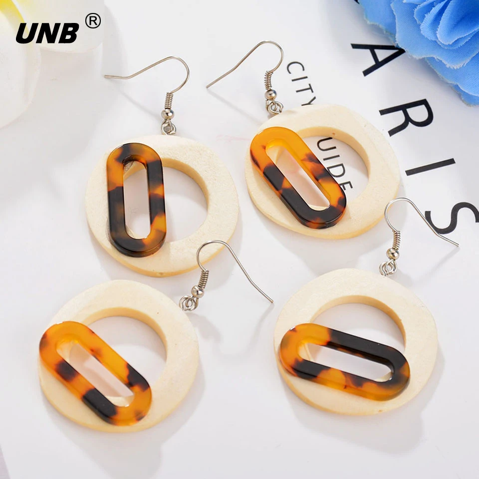 UNB New Trendy Sexy Leopard Geometric Acrylic Women Earrings Resin Big Circle Wood long Pendant Earrings For Women Jewelry Gift
UNB New Trendy Sexy Leopard Geometric Acrylic Women Earrings Resin Big Circle Wood long Pendant Earrings For Women Jewelry Gift