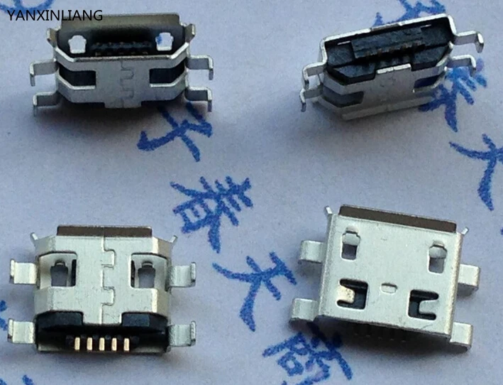 100pcs Micro USB 5pin B type 0.8mm Female Connector For Mobile Phone mini USB Jack Connector 5pin Charging Socket Four feet plug
100pcs Micro USB 5pin B type 0.8mm Female Connector For Mobile Phone mini USB Jack Connector 5pin Charging Socket Four feet plug