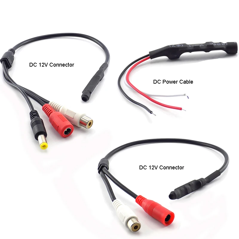 DC 12V Connector Mini Micro Audio Sound Monitor Audio Pickup Device Terminals DC Power Cable for Camera CCTV Microphone Video
DC 12V Connector Mini Micro Audio Sound Monitor Audio Pickup Device Terminals DC Power Cable for Camera CCTV Microphone Video
